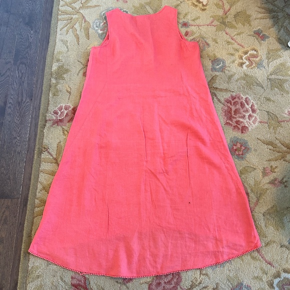 J. Jill Love Linen High-Low Sleeveless Midi Dress – Size Medium – Coral – GUC - Picture 4 of 5